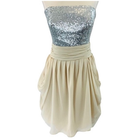 Bill Levkoff Sequin Bridesmaid Dresses Bride Bill Levkoff Halter Bridesmaid  Dress French Novelty: Bill Levkoff